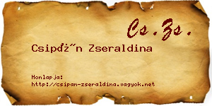 Csipán Zseraldina névjegykártya